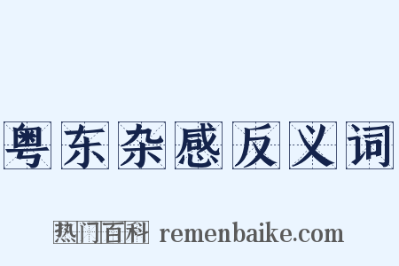 粤东杂感反义词是什么意思的图片